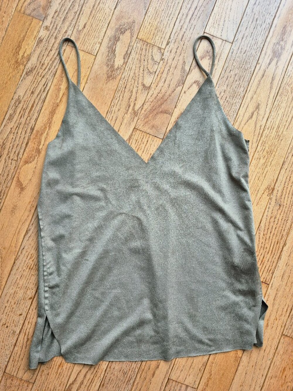 Zara Trafaluc Faux Suede Tank Top Spaghetti Strap Small